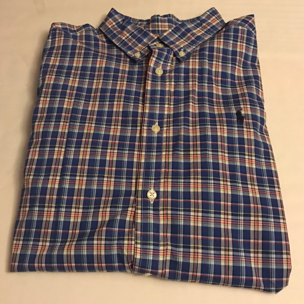 Ralph Lauren Royal Blue/Multi-Color Button-Down